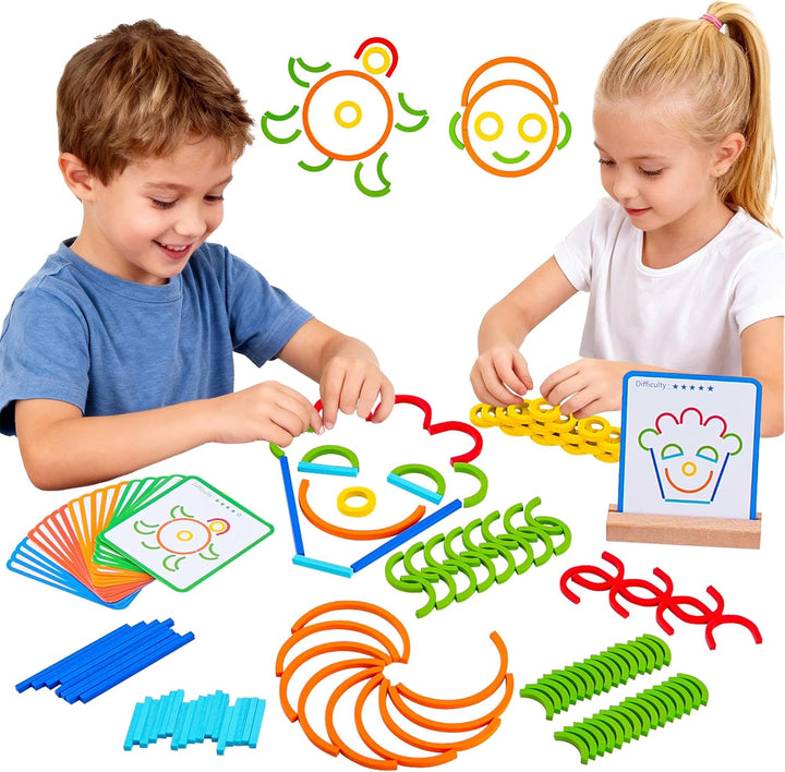 TINYLENS Montessori - Juego de palos y anillos