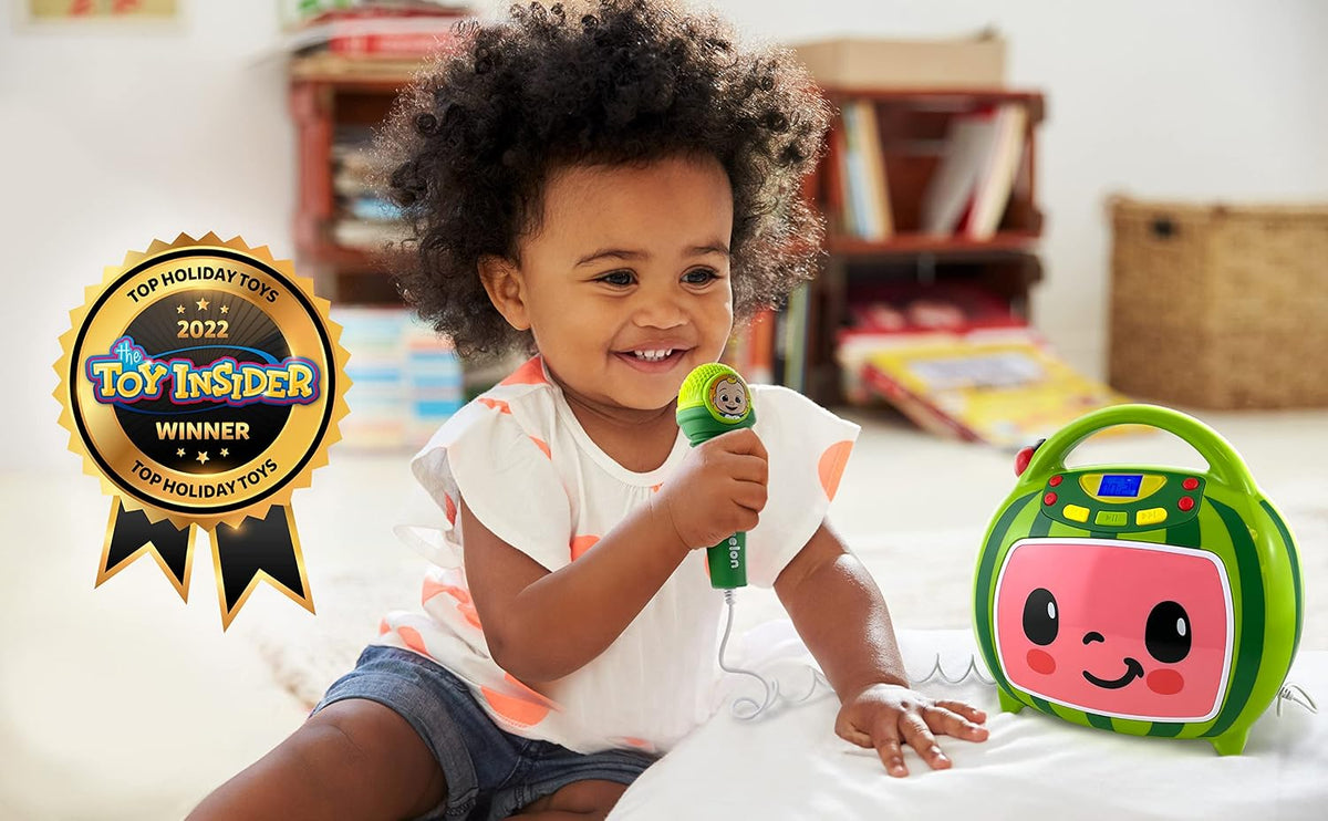 Cocomelon - Máquina de karaoke Bluetooth para niños con canciones integradas