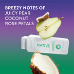 Native Loción de protección solar de pera y agua de coco SPF 30
