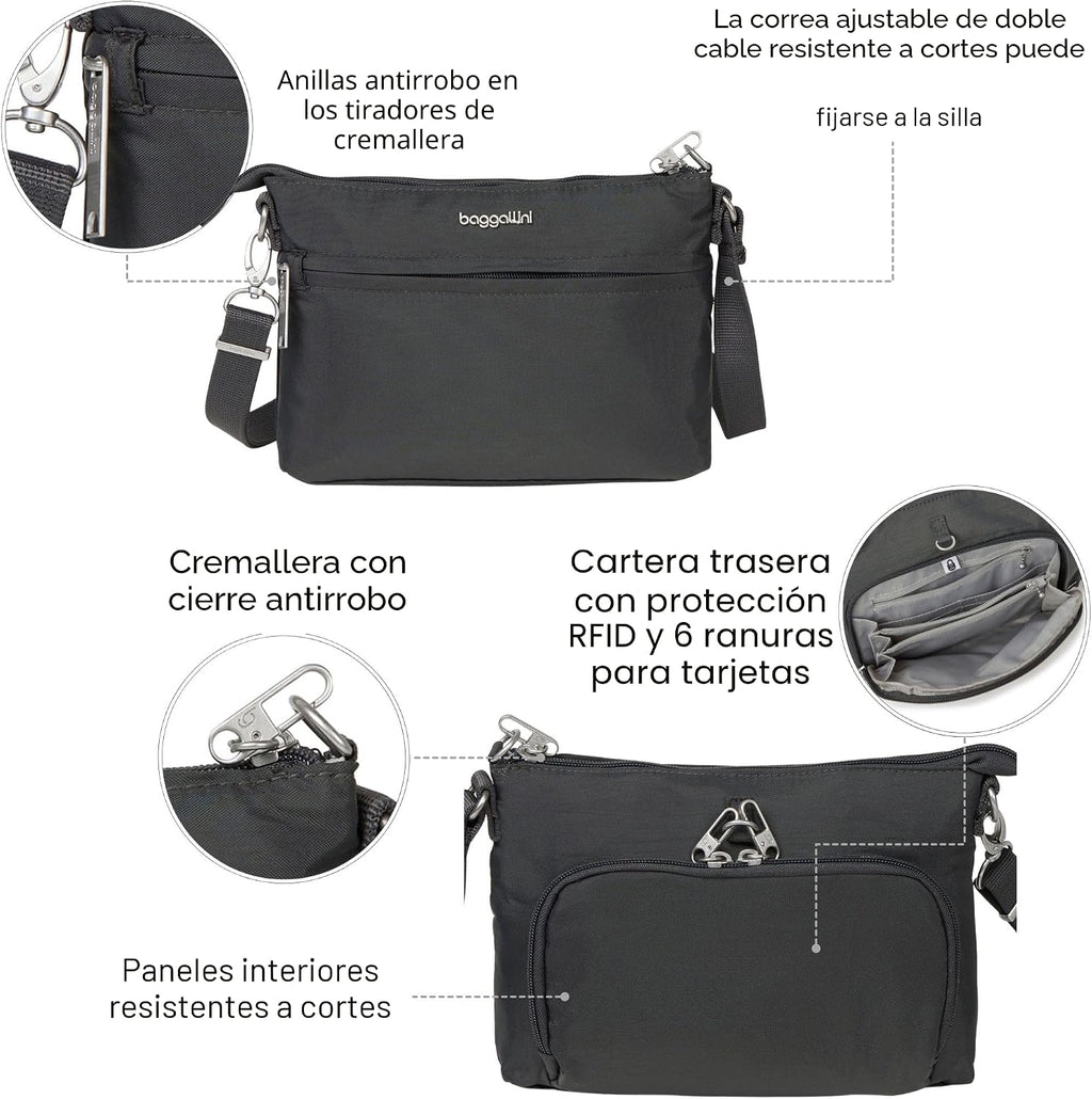 Baggallini Securtex™ - Bandolera antirrobo