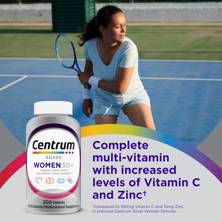 Centrum Silver - Multivitamínico para mujeres 50 Plus