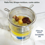 Separador de salsa de grasa de vidrio, 4 tazas, filtro de acero inoxidable