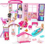 Style Shine - Casa de muñecas plegable de 1 piso, juego de casa de muñecas