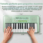 Piano de teclado de 32 teclas para niños con micrófono y altavoces