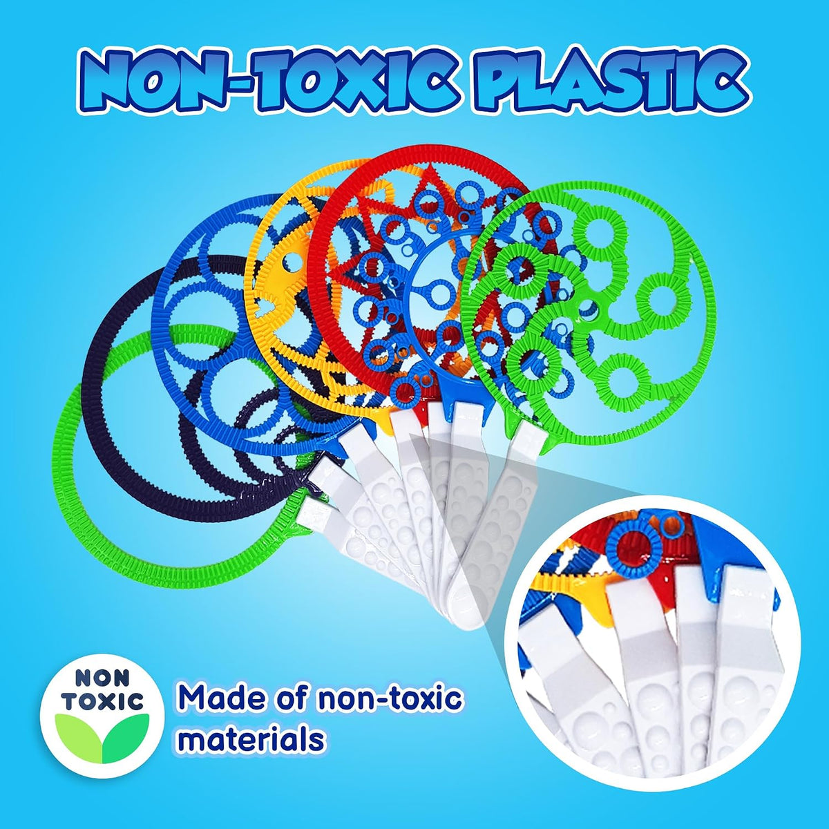 Ultimate Bubble Blast Kit - Juego de 11 varitas de burbujas gigantes y mezcla de polvo | Hace 7 galones de solución | Diversión de burbujas al aire libre para niños | Actividad de fiesta de verano |