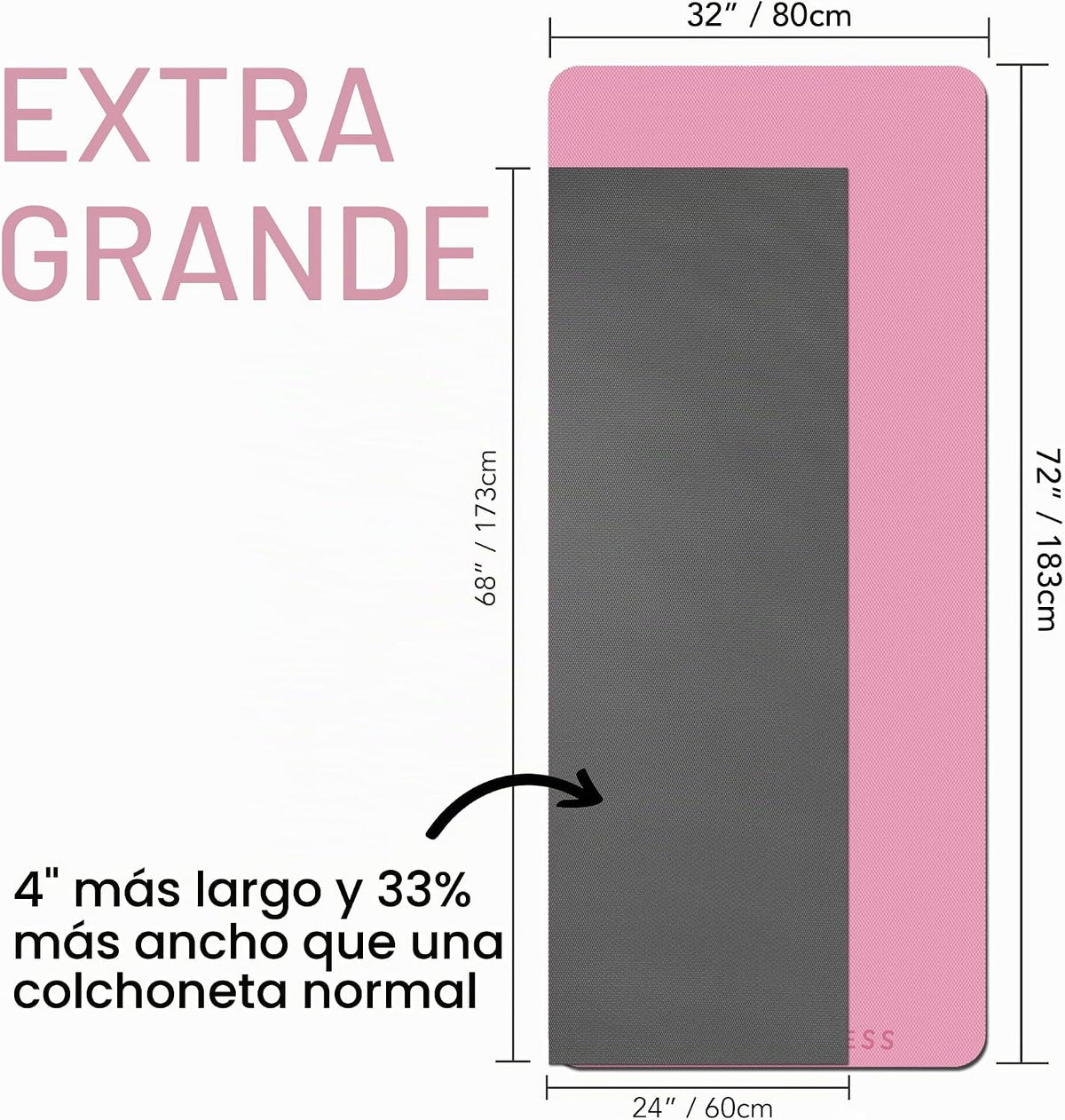 Esterilla de entrenamiento grande – Tapete de ejercicio extra grueso de