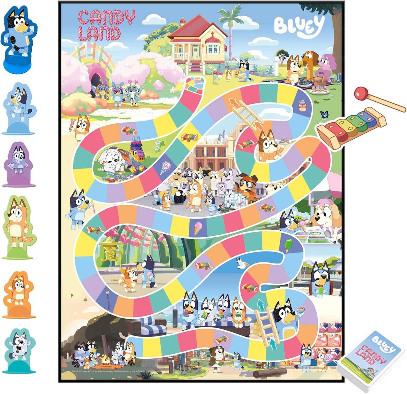 Hasbro Gaming Candy Land Bluey Juego de mesa Edades 3 en