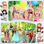 Liliful Paquete de 8 pulseras de peluche para niños, monos