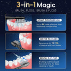 Cepillo de dientes eléctrico con hilo dental combinado, cepillo de dientes