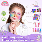 Kit de maquillaje de 59 piezas para niña, estuche de maquillaje lavable