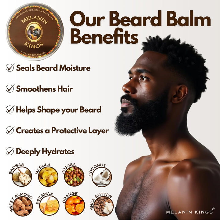 Kit de aseo de barba Melanin Kings para hombres - Fórmulas con ingr...