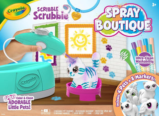 Crayola Scribble Scrubbie Pets Spray Boutique, juego de arte con ae...
