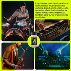 Chalkless Jamz Grip - Polvo para músicos, potenciador de agarre absorbente de aceite y alternativa de tiza de mano para baquetas, púas de guitarra, latón, probado en escenario para bateristas