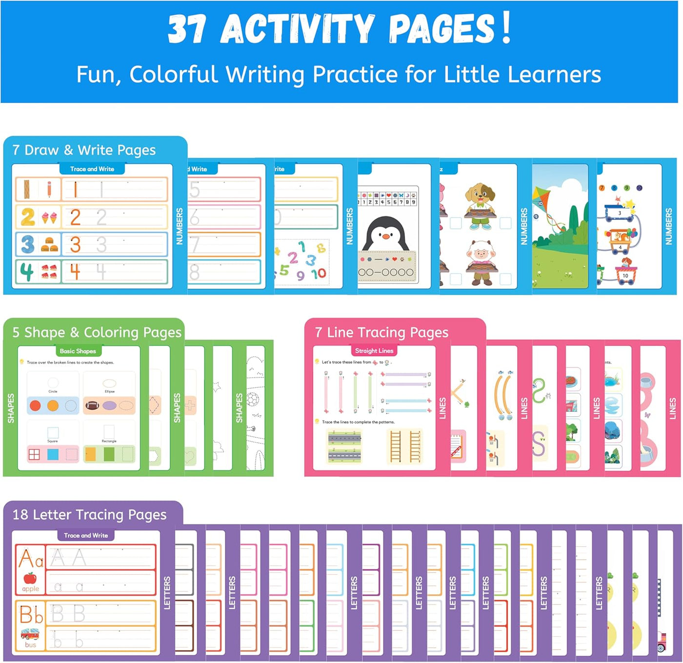 Actividades de aprendizaje preescolar - Libros de práctica
