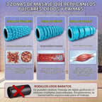 Rodillo de espuma fuerte 321 – Masajeador de tejido profundo de densidad media para masaje muscular y liberación de puntos miofascial, con eBook 4K