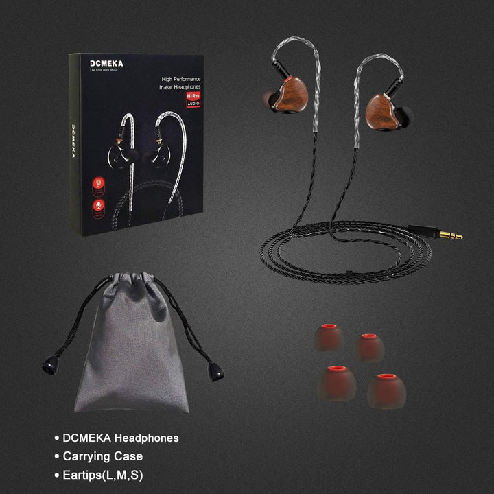 DCMEKA Auriculares con monitor intrauditivo, auriculares estéreo Hi...
