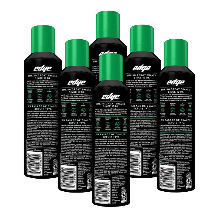 Edge Gel de afeitado para hombres, aloe calmante con dos veces el a...