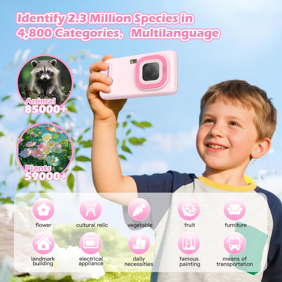 Gimywit Cámara AI para niños y niñas de 3 a 11 años, cámara de vide...