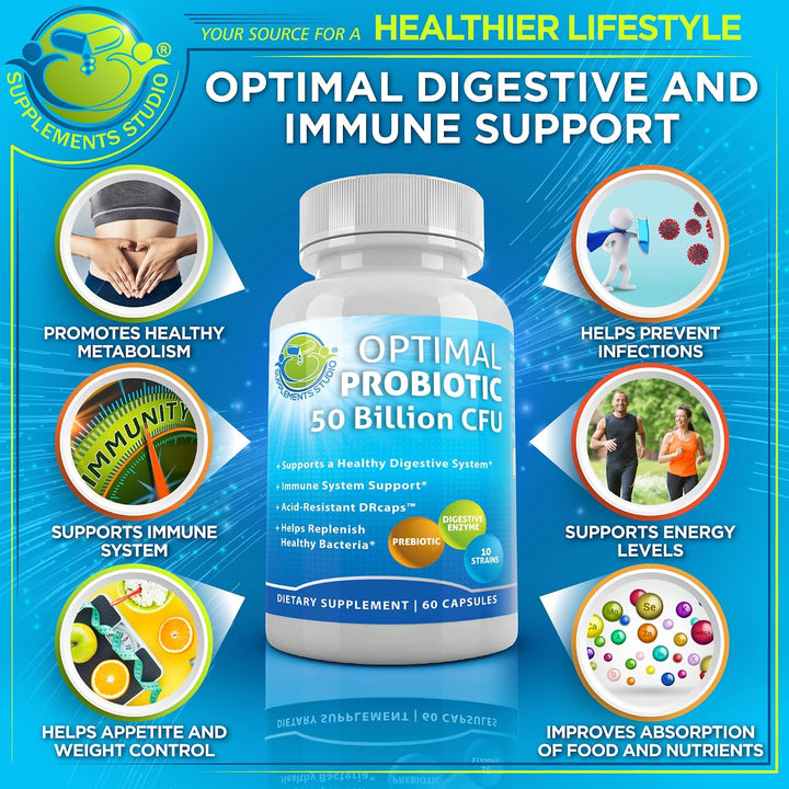 Paquete de salud intestinal e inmunológica: probiótico 3 en 1 (50 m...