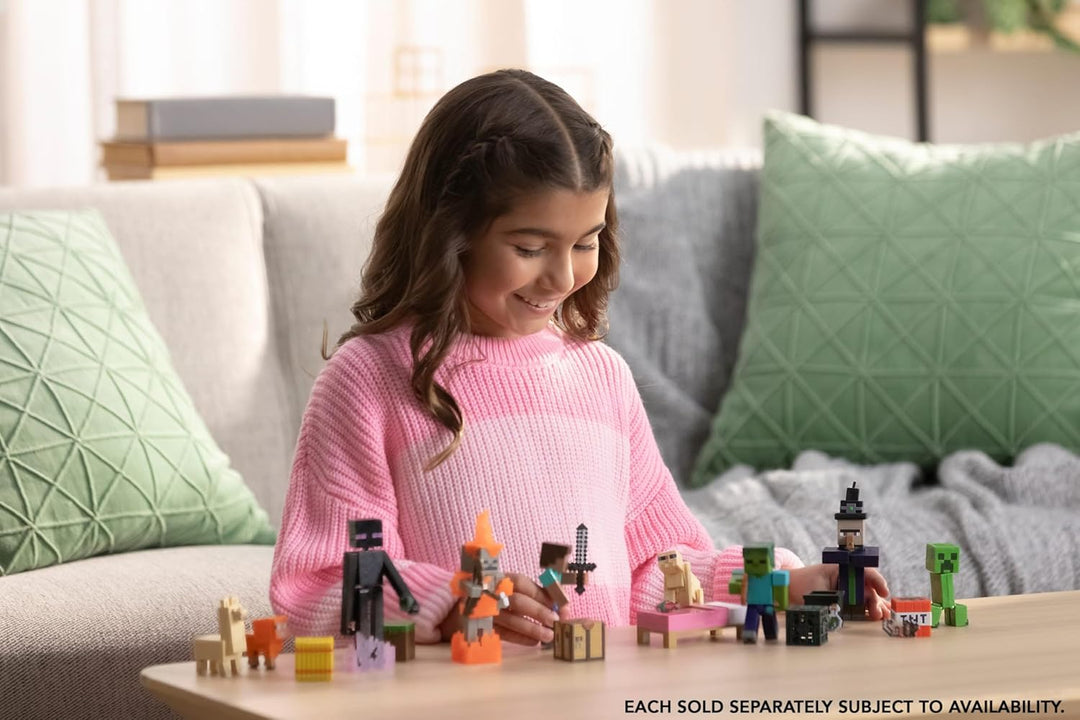 Mattel Minecraft Figura de acción y accesorios Paquete de 2 con Cre...