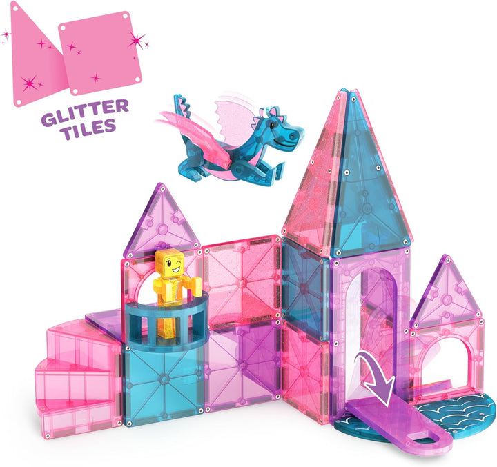 MAGNA-TILES Castle - Juego de construcción magnética de 25