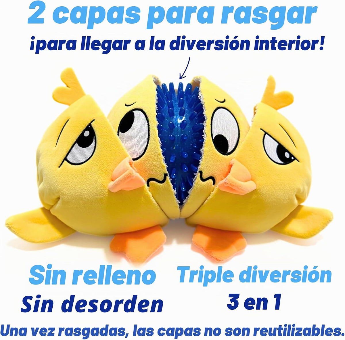 Juguete para perros para masticadores agresivos, bola masticable chirriante
