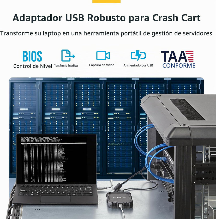 StarTech.com Adaptador de Carro de Choque para Laptop Robusto, Cons...