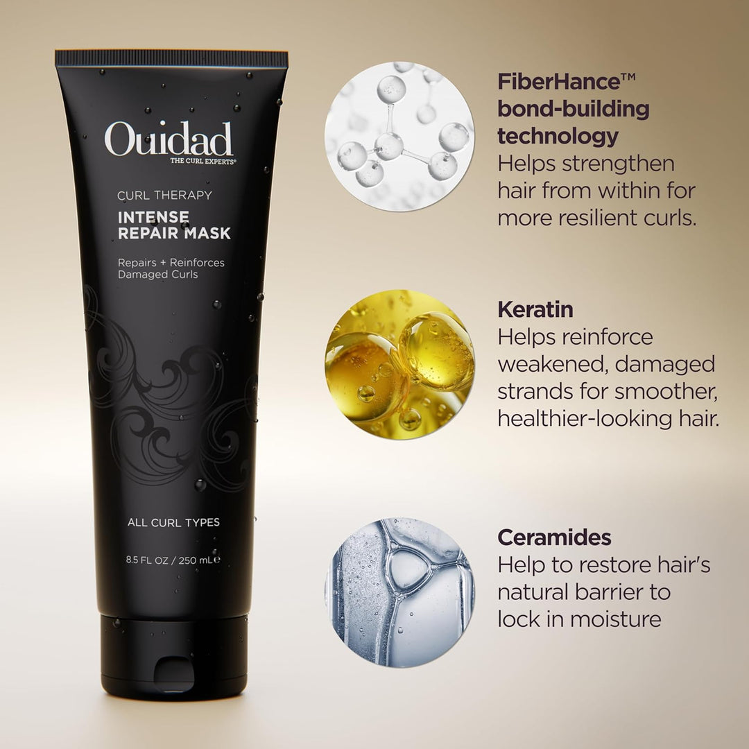 Ouidad Curl Therapy - Mascarilla reparadora intensa para el cabello...