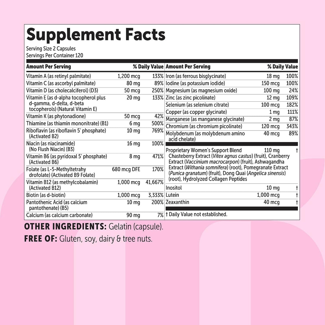 Micro Ingredients Cápsulas puras de multivitaminas metilatedas para...