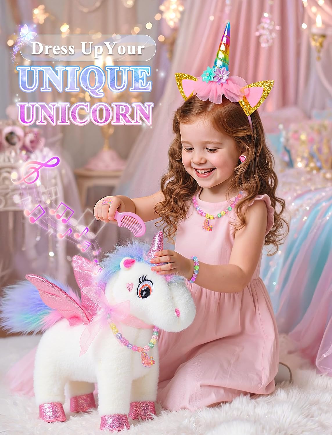 SOLIEHOO Juguetes de unicornio para niñas de 4 a 6 años, regalos de...