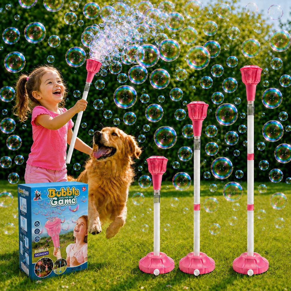 Máquina de burbujas de pie para niños: fabricante de burbujas de altura