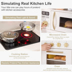 Cocina de madera para niños con luces y sonidos, diseño moderno