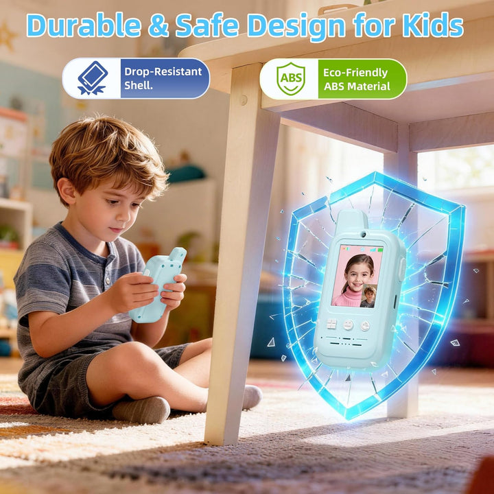 Walkie Talkies de video para niños: paquete de 2 juguetes de interc...