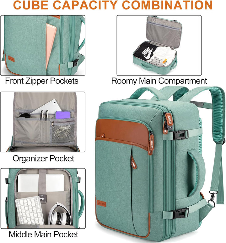 Lumesner - Mochilas de viaje para equipaje de mano, extragrandes de...