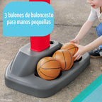 Fisher-Price™ Grow-to-Pro - Aro de baloncesto para niños pequeños y niños, altura ajustable, juego para interiores y exteriores, con pelota, 18 meses a 5 años