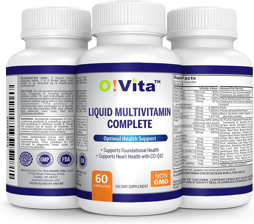 O!VITA Multivitamínico líquido completo, con un espectro completo d...