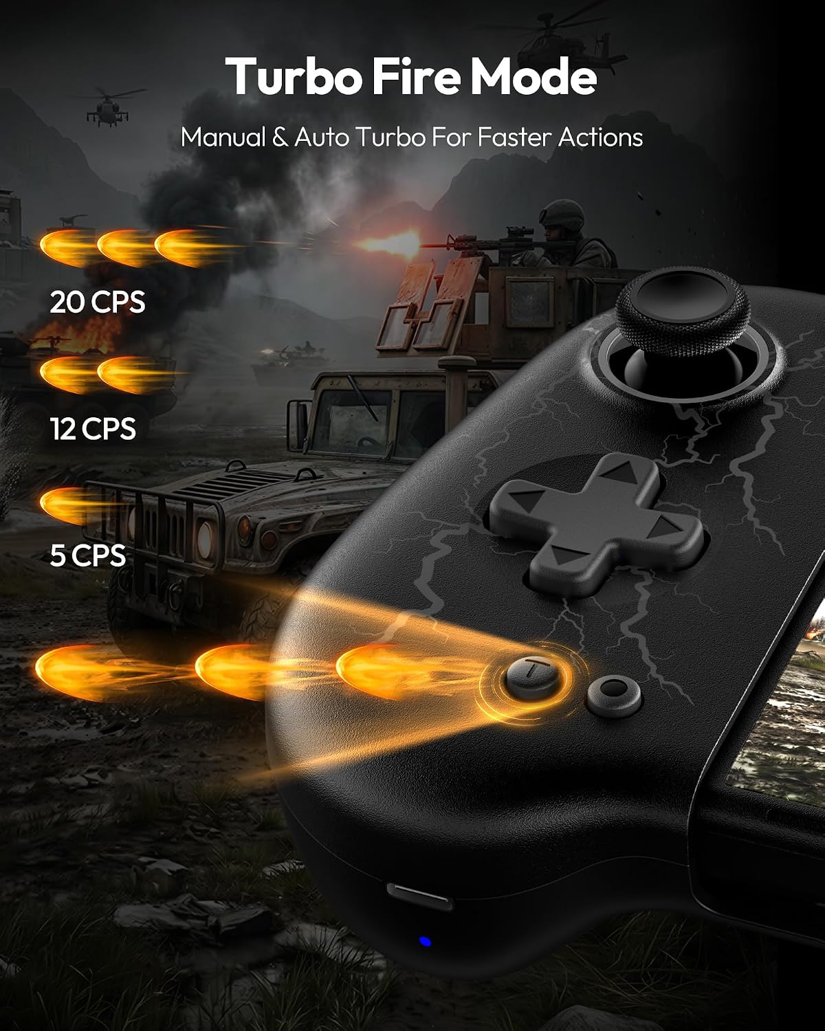 VOYEE controles Switch para Switch/OLED, con Joystick de efecto Hall negro