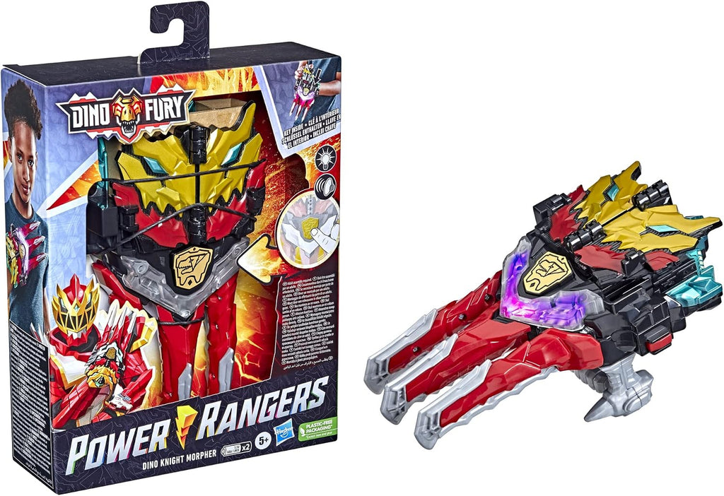 Power Rangers Dino Knight Morpher - Juguete con luces, sonidos y llave del Ranger Rojo - para niños mayores de 5 años
