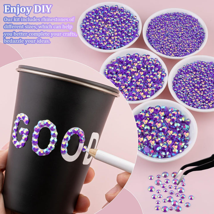 30000 diamantes de imitación de resina para deslumbrar con pinzas,...