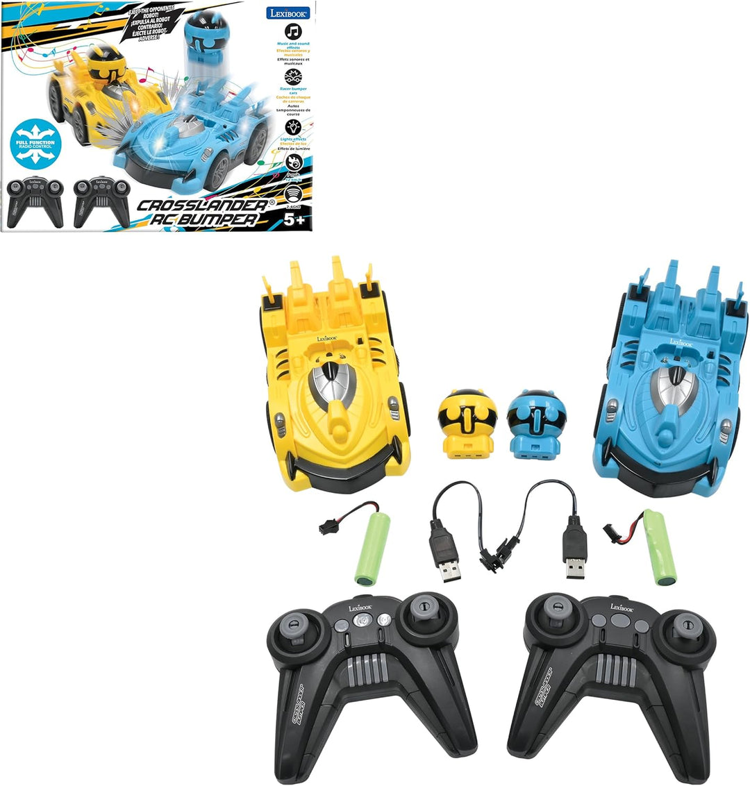 LEXiBOOK, Crosslander® Parachoques a control remoto, juego de 2 aut...