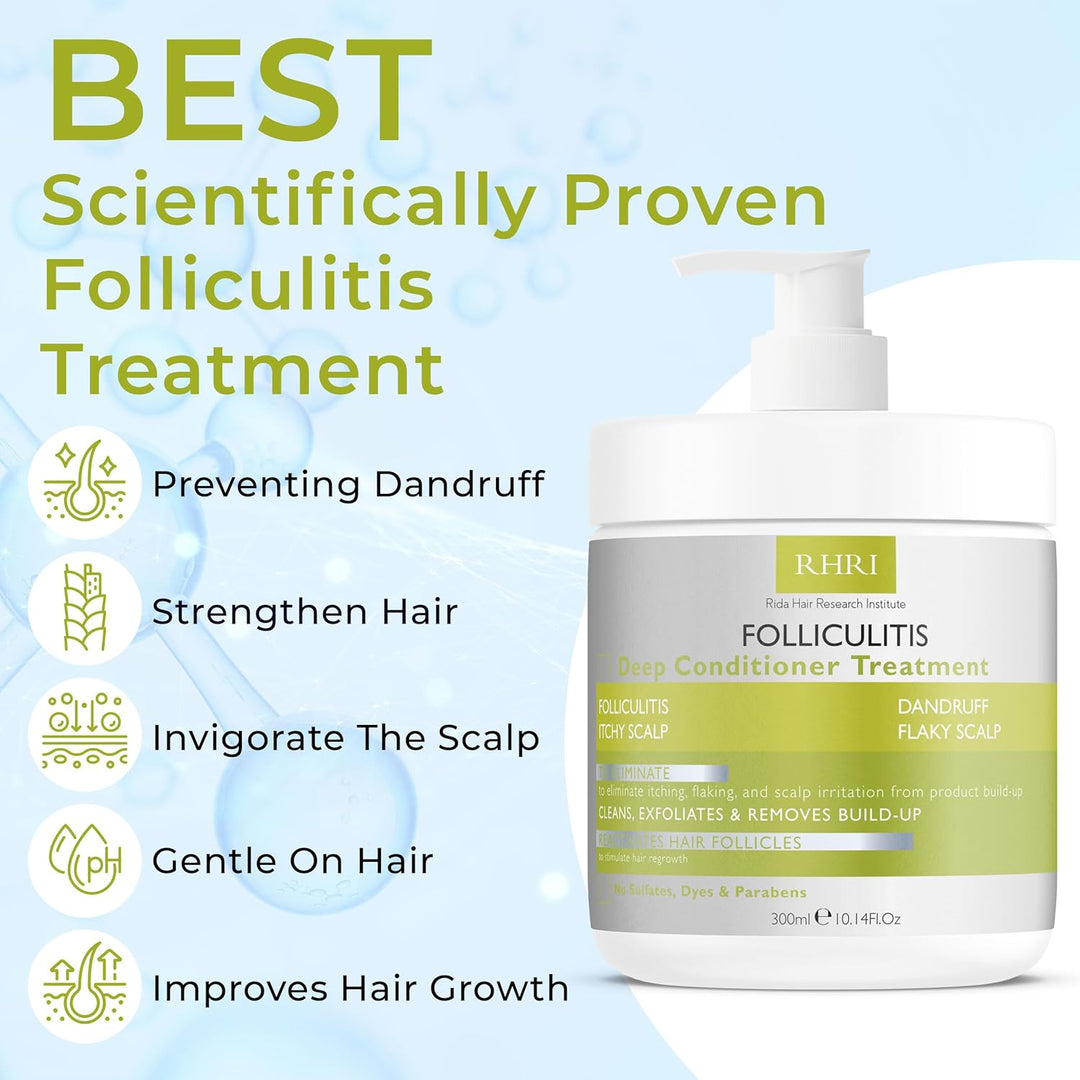 Acondicionador profundo de foliculitis | Tratamiento eficaz del cue...