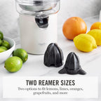 Martha Stewart Exprimidor eléctrico de cítricos y extractor de jugo, lino