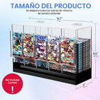 CHEPULA Dispensador de 5 ranuras, dispensador de tarjetas, caja de refuerzo acrílica para tarjetas intercambiables, paquetes de refuerzo deportivos (apertura de la tapa superior)