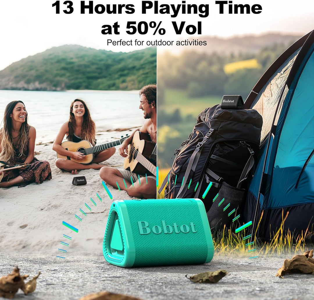 Bobtot - Altavoz Bluetooth portátil inalámbrico, IPX7 - Altavoz de...