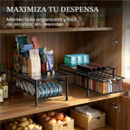 Simple Houseware - Cajón apilable, color negro