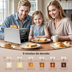 Tostadora de 2 rebanadas, pantalla táctil inteligente, ranuras anchas de