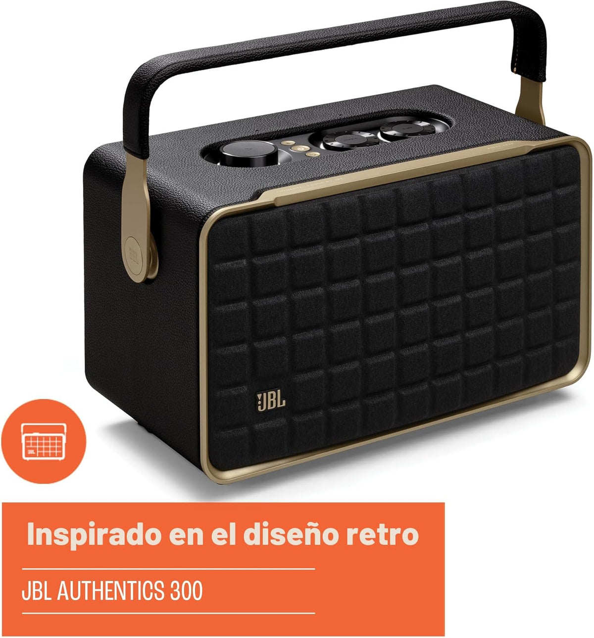 JBL Authentics 300 Altavoz Bluetooth inalámbrico portátil (blanco)