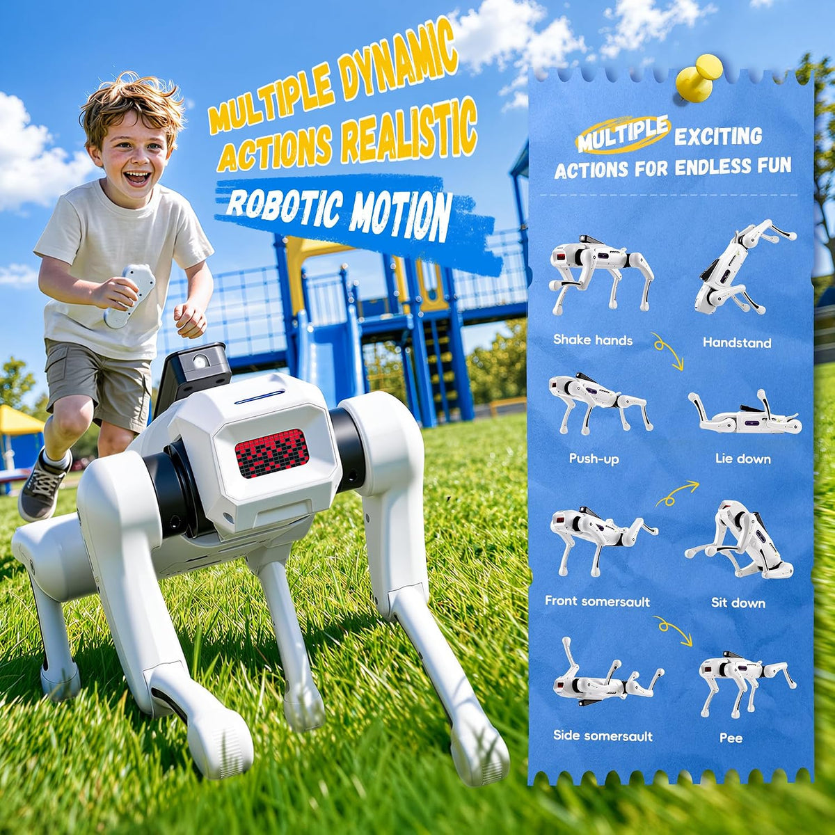 Juguete inteligente para perros robot con voz y control remoto, mascota