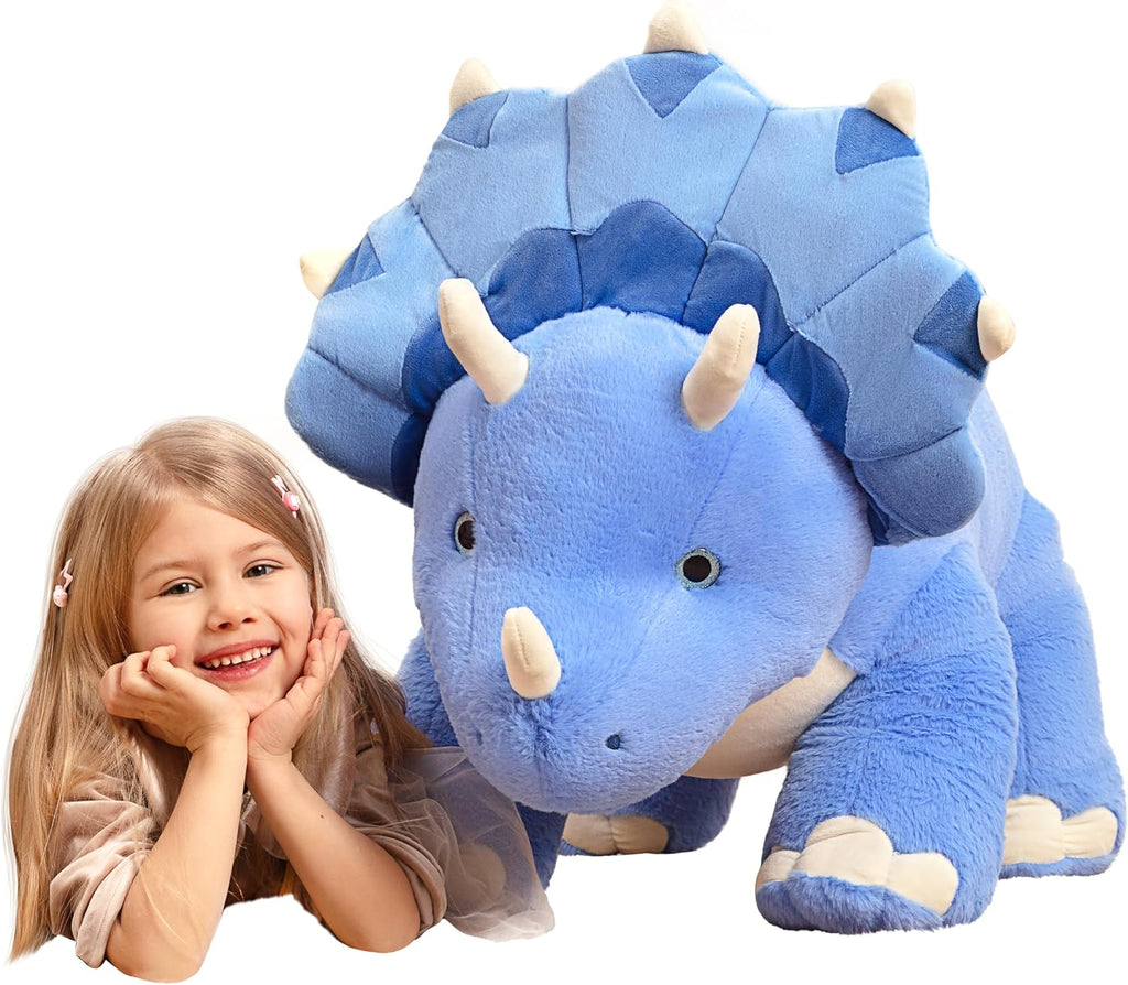 IKASA Dinosaurio Triceratops gigante de 30 pulgadas, juguete de peluche sin