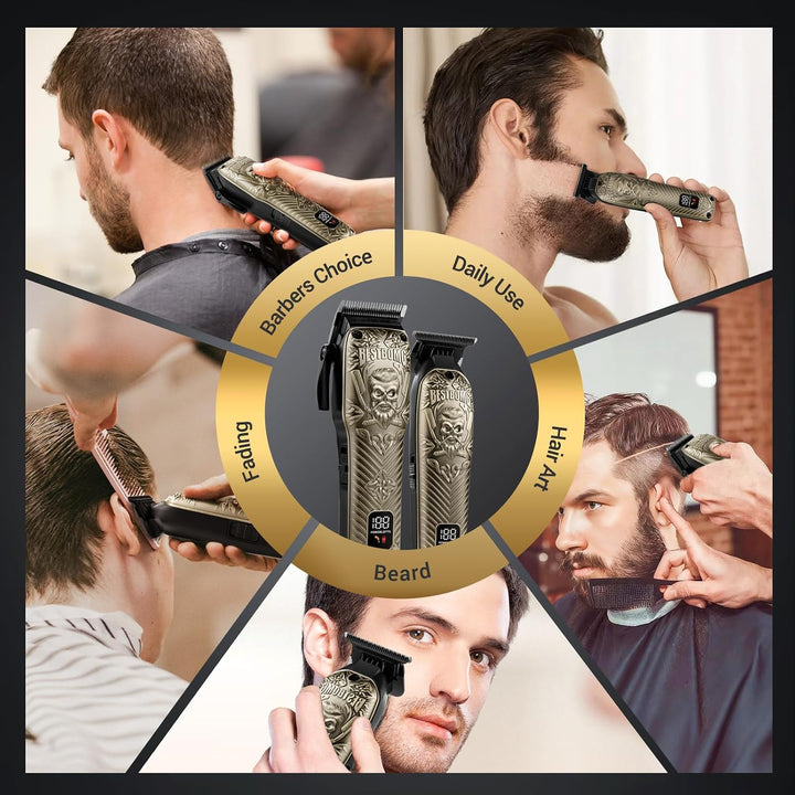 BESTBOMG® Cortapelo profesional para hombres, juego de cortapelos y...